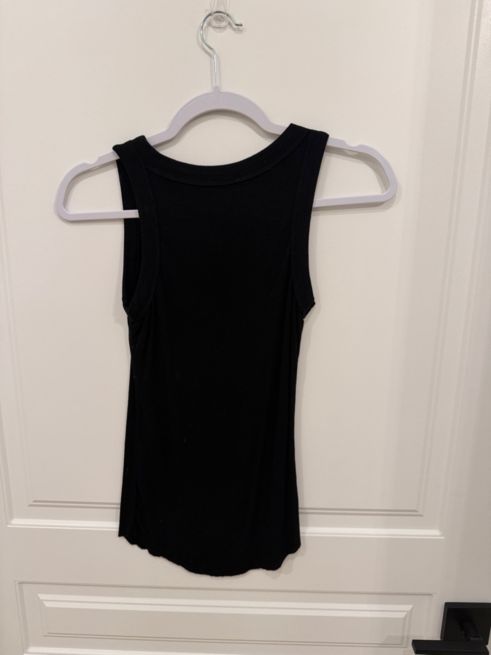 TALULAH Black Ribbed Tank - Picture 2 of 2